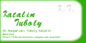 katalin tuboly business card